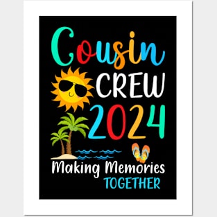 Cousin crew 2024 Summer Vacation Beach Family Trips Matching Posters and Art